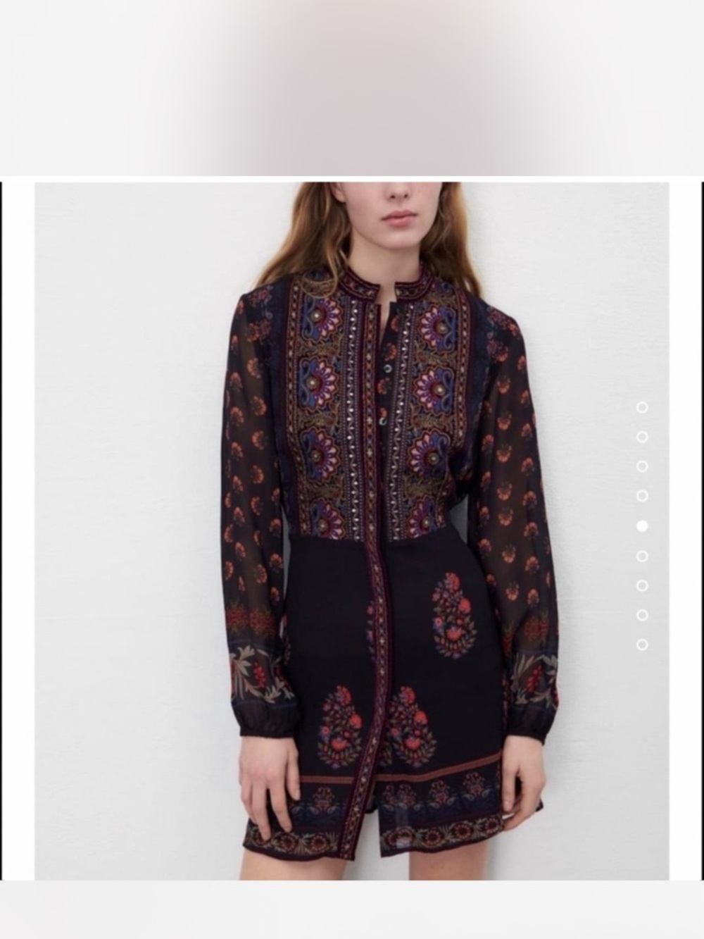 Zara Burgundy Embroidered Boho Top